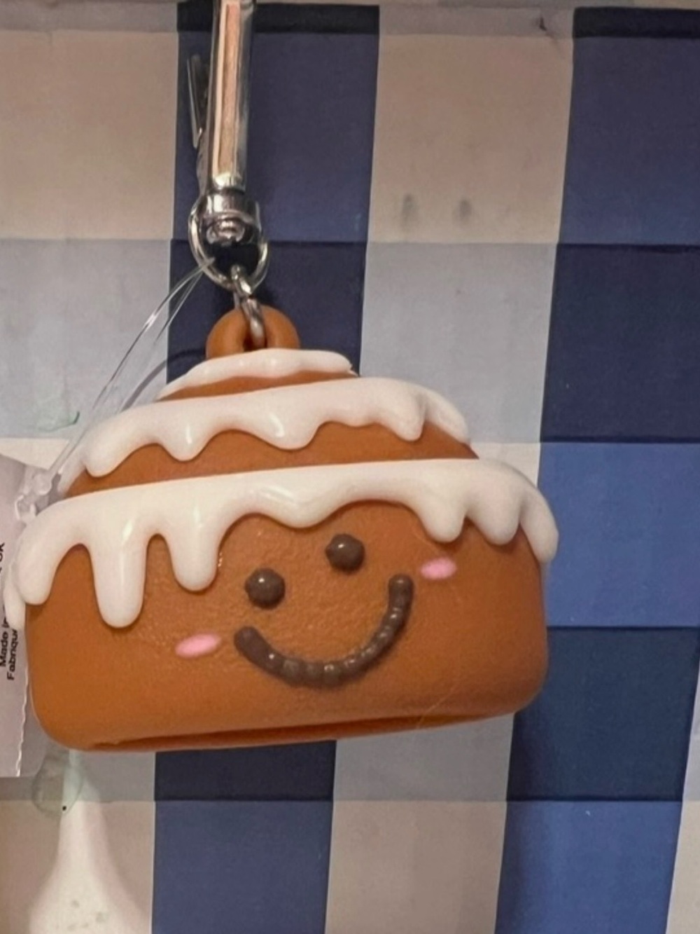 NEW Bath & Body Works CINNAMON ROLL BUN Pocket*bac Holder Keychain Christmas NWT